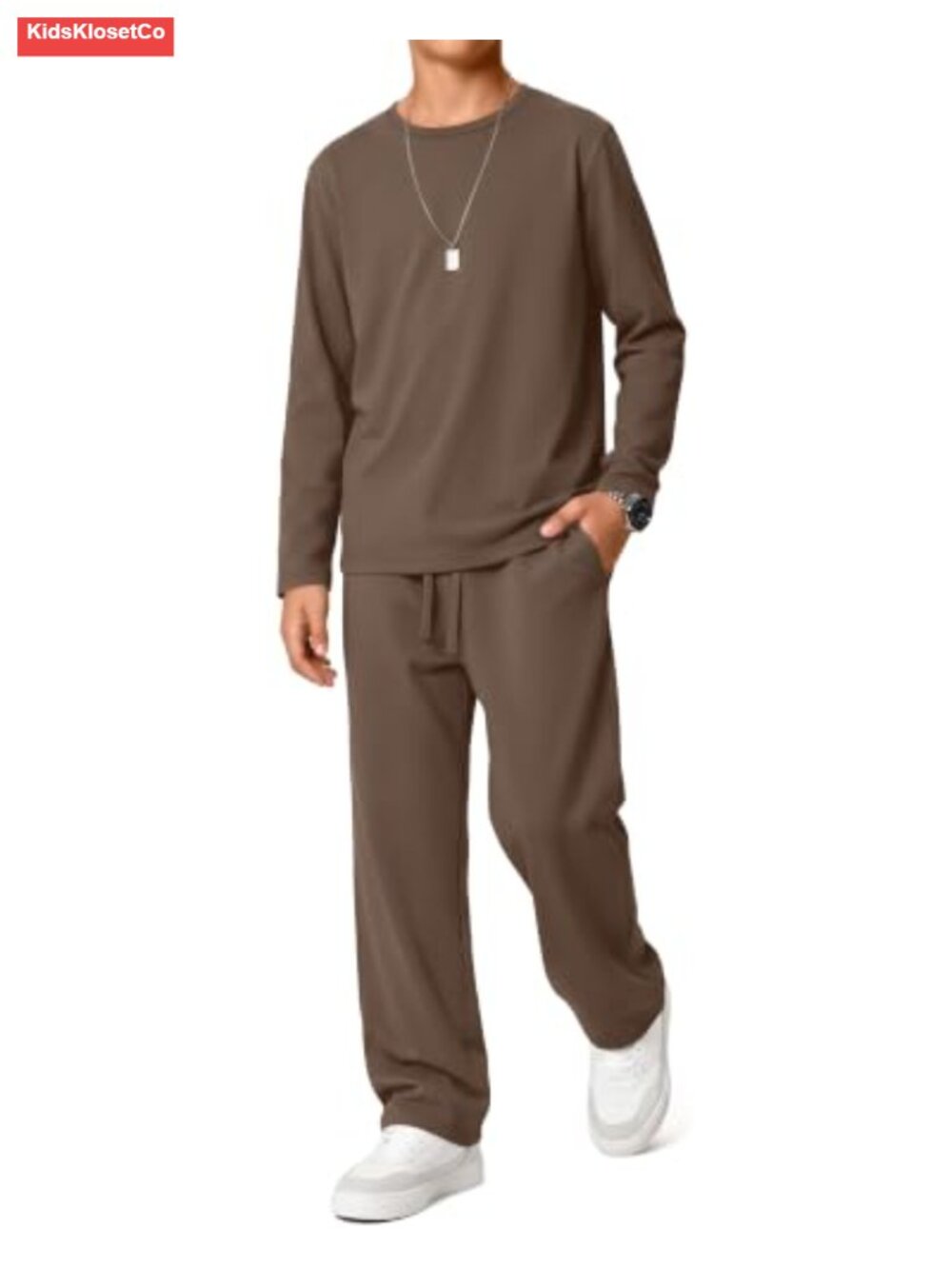 Boys' Long-Sleeve Sweatshirt and Drawstring Sweatpants Set